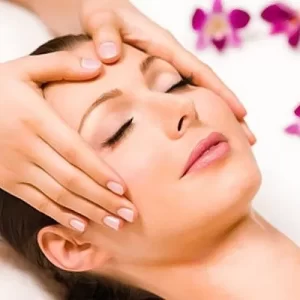 a woman receiving a massage